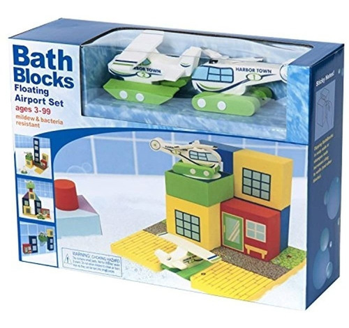 Set De Aeropuerto Flotante Bathblocks En Caja De Regalo