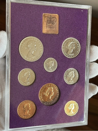 Anuário 1970 Grã-bretanha 8 Moedas Prova Encarte Lacrado