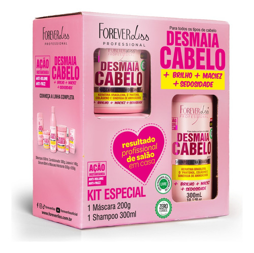 Kit Especial Forever Liss Desmaia Cabelo 2 Itens