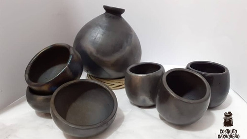 Imagen 1 de 6 de 6 Mezcaleras Y 1 Afuera De Barro Negro Oaxaca 100% Artesanal