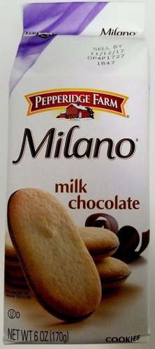 Galletas Dulces Milano Milk Chocolate 170 Gr