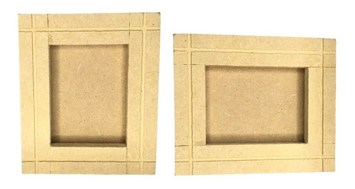 Porta Retrato Cuadrado De Madera (25 Piezas)