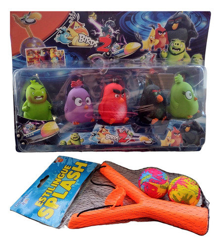 Kits Bonecos Angry Birds E Estilinque Lançador