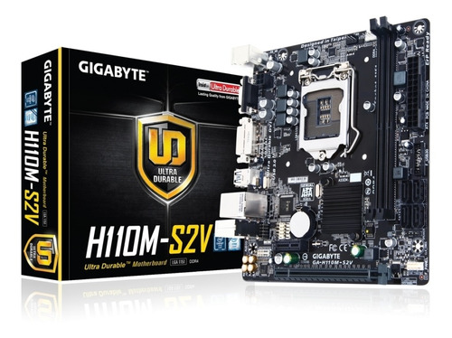 Placa-mãe Gigabyte P/intel 1151 Ga-h110m-s2v 2ddr4 Matx