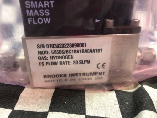 Brooks Mass Flow Controller Gas Hydrogen 20 Slpm, 5850s/ Ggj