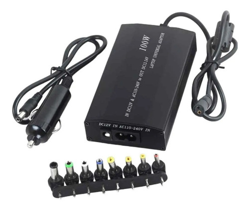 Cargador Universal Notebook 100w Con Adaptador Para Auto