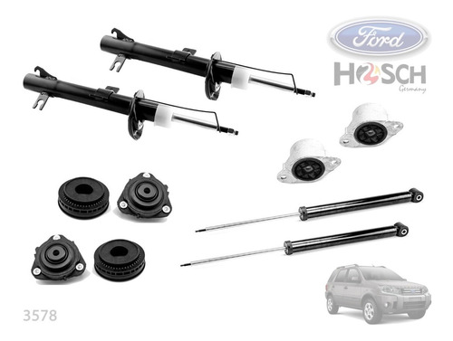 Kit 4 Amortiguadores Y Bases Ford Ecosport 03-12