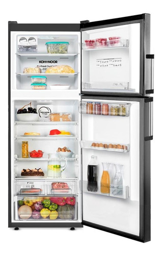 Imagen 2 de 5 de Heladera No Frost Koh-i-noor Khdb42 Negra Con Freezer 409l