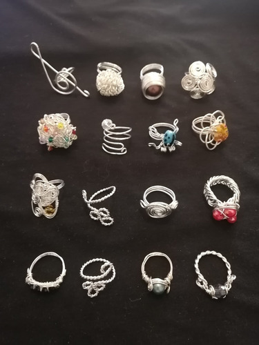 Anillos Con Baño De Plata - Bisuteria Oferta