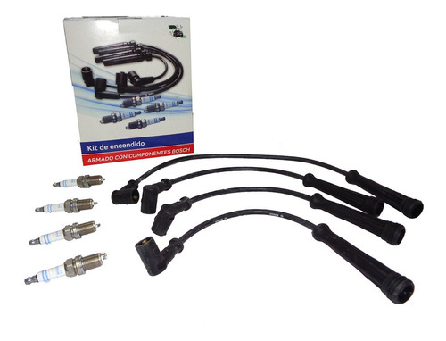 Kit Cables + 4 Bujías Bosch Kit9008