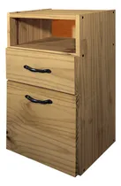 Comprar Mesa De Luz Noche Estante Cajon Puerta Moderna Maciza Sajo Acabado Mate Color Roble