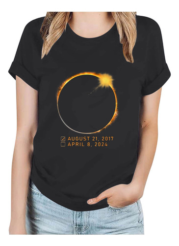 Camiseta Estampada H Total Solar 2024 Con Cuello Redondo Y 8