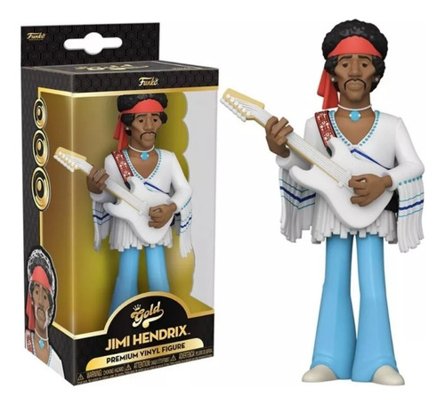 Jimi Hendrix Vinyl Gold Funko 5 Inch Scale Figure