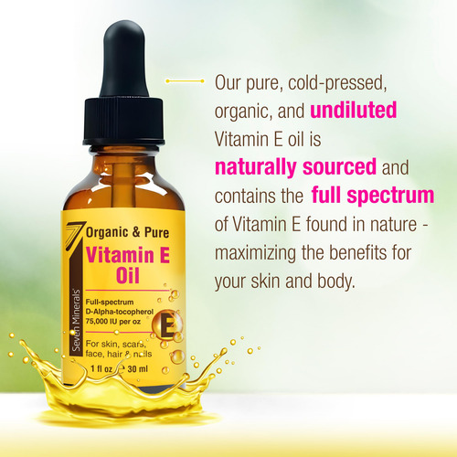 Aceite De Vitamina E Seven Minerals, Ultra Puro, 75 000 Ui,