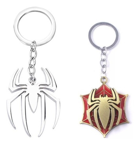 Llaveros Metal Logo Spiderman - Combo X2 Unidades