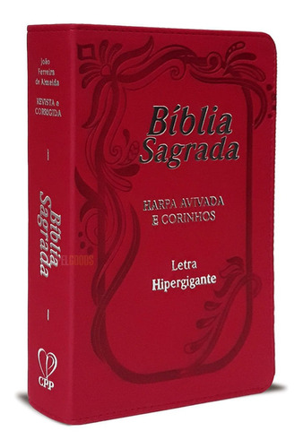 Bíblia Letra Hiper Gigante | Índice E Harpa | Arc (vermelha)