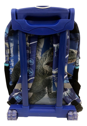 Mochila Jurassic Park Llantitas Con Portalaptop Primaria