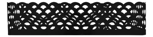 Bandeja Lyor Arles De Metal Com Espelho Preto Fosco 21cm