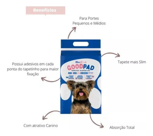Tapete Higienico Good Pad P/ Cães E Gatos 60x60 Cm Com 30 Un