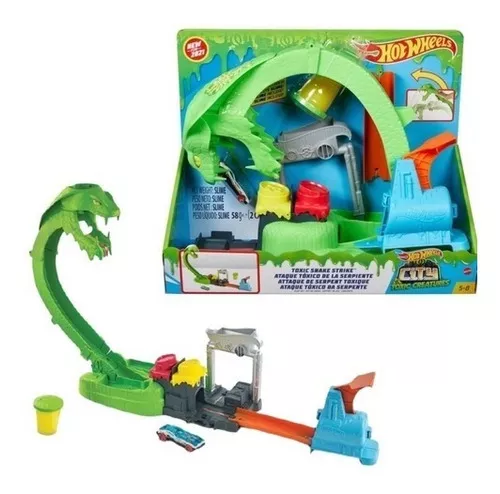 Pista Hot Wheels City Ataque De Cobra Serpente Tóxico Mattel Cor