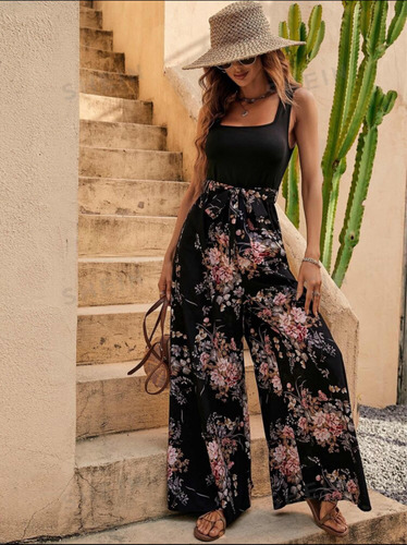 Enterizo, Braga, Mono, Jumpsuit Floral Shein