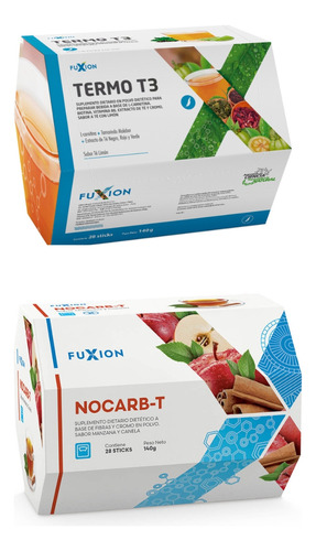 Fuxion Nocarb T+ Ter T3 Pack Duo Quema Grasa Limón Y Manzana