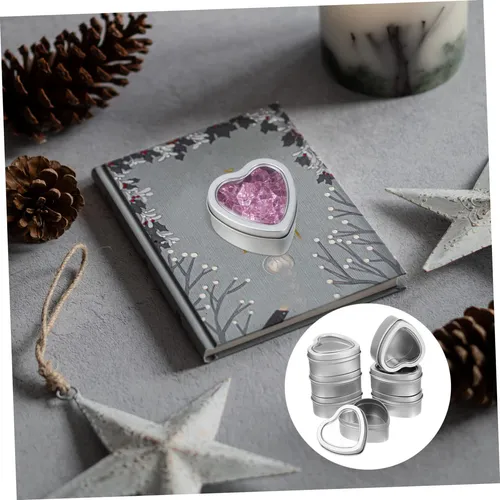 Lurrose 12 Piezas De Plata En Forma De Corazón Ventana De A