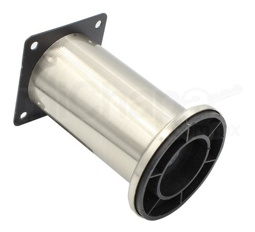 Imagen 2 de 4 de Pata Sofá Muebles Sillón 10cm Acero Soarma Cromo Negro 1210