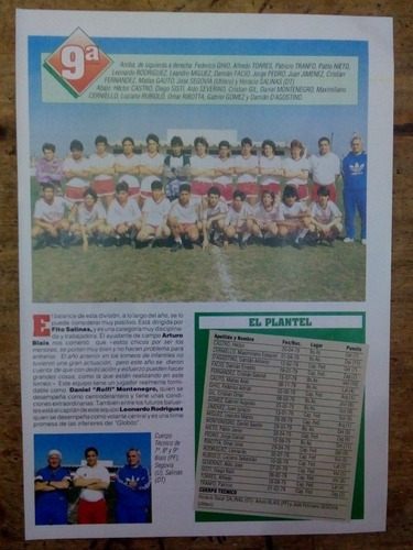 Recorte Huracán Novena División Año 1993