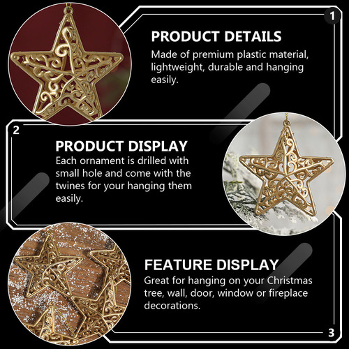 Colgante Creativo Con Forma De Estrella Dorada Con Temática
