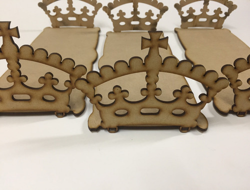 Imagen 4 de 10 de Bandeja Calada Candybar Corona 30x10 Fibrofacil Mdf