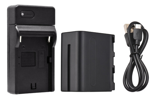 .kit De Bateria E Carregador Para Câmera Np-f960/np-f970