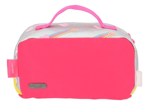 Lapicera Escolar Barbie Plateado Brillante Pencil Case Lisa