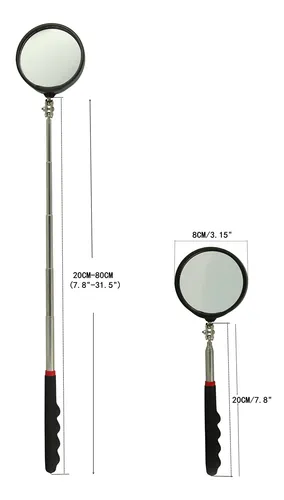 Espejo De Inspeccion Telescopico Con Luz Led, Espejo Redondo