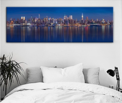 Cuadro Decorativo Ciudad Manhattan Canvas 176x56 Envió Grat