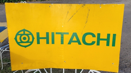Cartel De Chapa  Hitachi Publicidad 70 X 50 