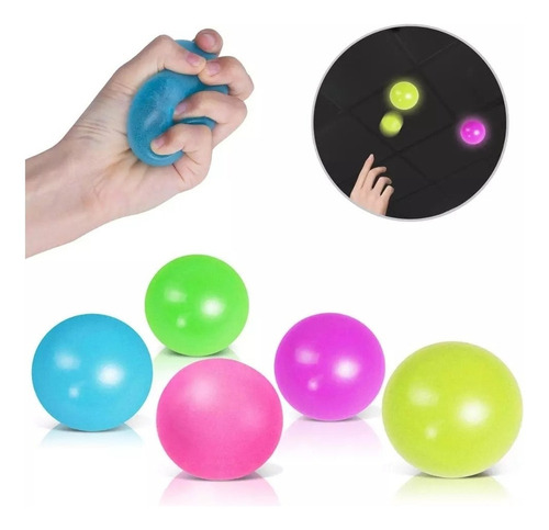 Pelota Pegajosa De Squash Bola Globbles Discompresive Juguet