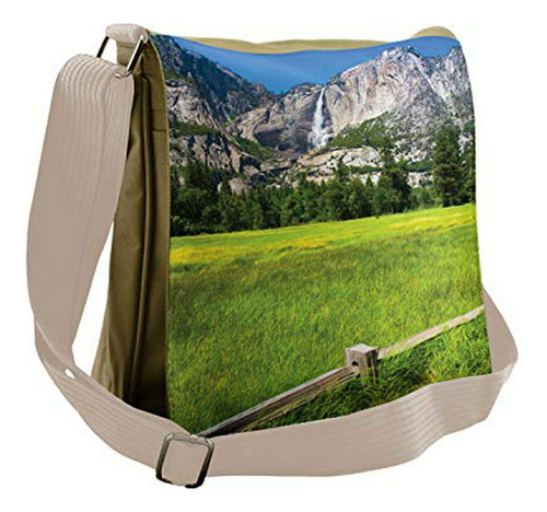 Bolso De Mensajero - Ambesonne Nature Bag, Yosemite Falls Co
