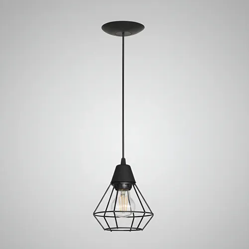 Lampara Colgante Led Jaula Negro E27 Techo Ferrolux Negro Texturado ...