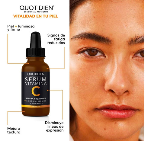 Imagen 4 de 7 de 1 Serum Vitamina C Quotidien + 1 Serum Ah Quotidien - Combo