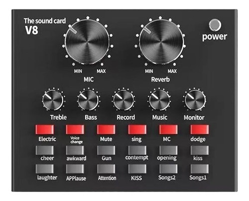 Tarjeta De Sonido Multifuncional Live V8 Us Audio Interface