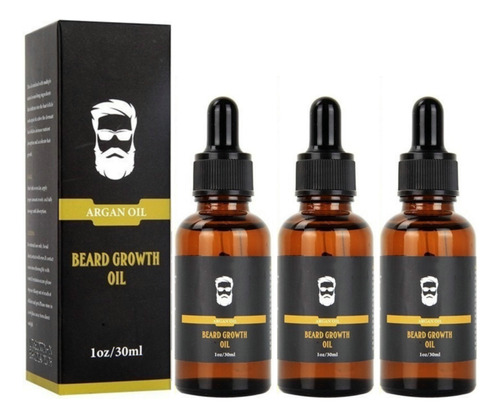 3×aceite Para Barba 5 Ml Para Hacer Crecer La Barba Más Gru