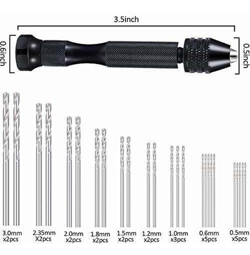 Juego 36 Broca Incluye Taladro Mini Torcida Para Idad