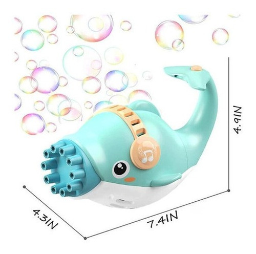 Imagen 3 de 10 de Pistola De Burbujas Porosa Dolphin Máquina Automática De Bur