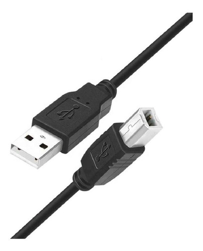 Imagen 10 de 10 de Cable Usb 2.0 Para Impresora 1,8 Mts Negro