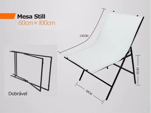 Kit Mesa Still - Estúdio De Iluminação Softbox E Girafa