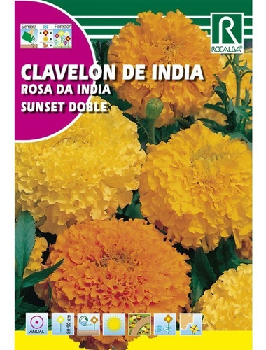 Semillas Copete Clavelon De India  Flores Floral Jardin