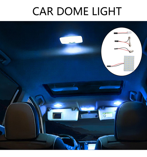 Panel De Luz Led Blanco 1210 Smd 48 Para Interior De Coche W