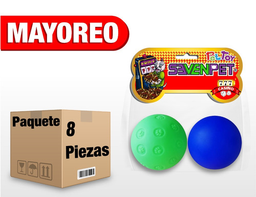 8 Pzas Juguete Pelota Porta Premio Para Perro Mayoreo 1296 Color Colores