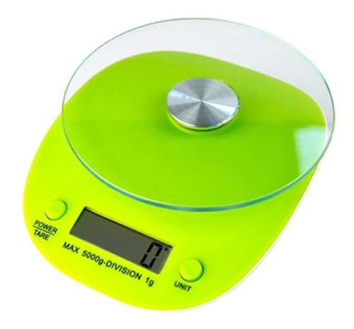 Balanza Digital Electronica De Cocina 5k - Incluye Pilas! Color Verde